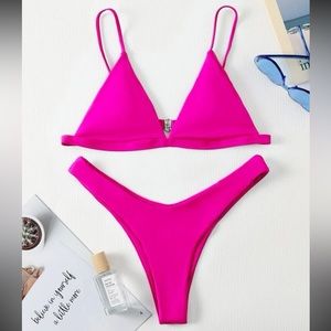 SHEIN Bikini Set in Hot Pink